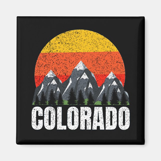 Colorado Retro Sunset Magnet (Framsidan)