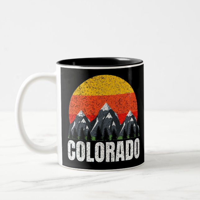 Colorado Retro Sunset Två-Tonad Mugg (Vänster)