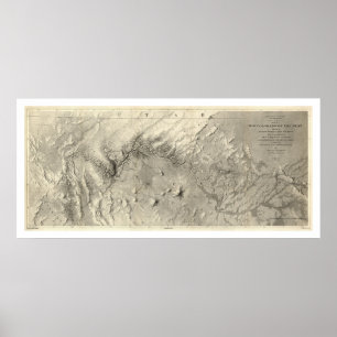 Colorado River Karta 1858 Poster