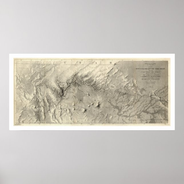 Colorado River Karta 1858 Poster (Framsidan)