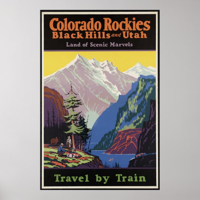 Colorado Rockies Black Backe och Utah Poster (Framsidan)
