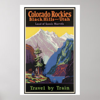 Colorado Rockies nationalparker Vintage resa Poster