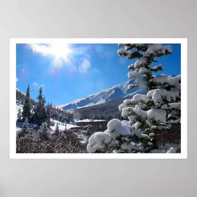 Colorado Rockiy-bergen i WInter Poster (Framsidan)