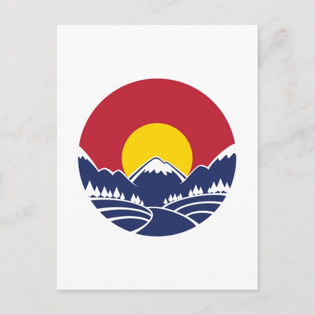 Colorado Rocky Mountain Emblem Vykort (Framsida)