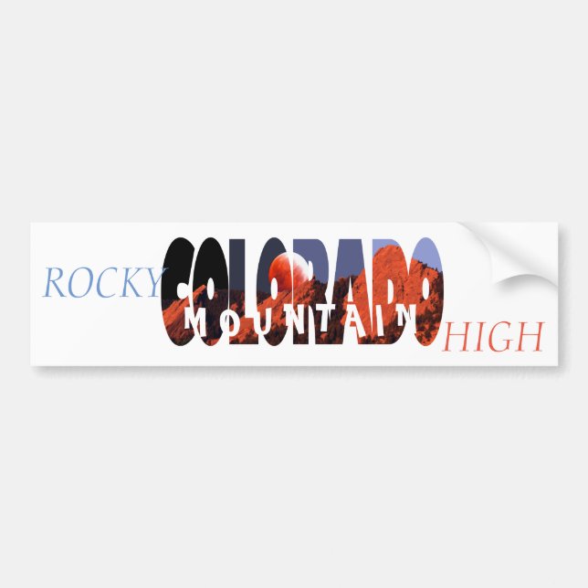 Colorado - Rocky Mountain High Bumper Sticker Bildekal (Framsidan)