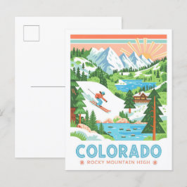 Colorado Rocky Mountain High Summer Travel Vykort