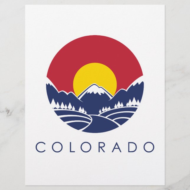 Colorado Rocky Mountain Statlig flagga (Framsida)