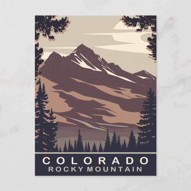 Colorado, Rocky Mountain, Travel Vykort (Framsida)