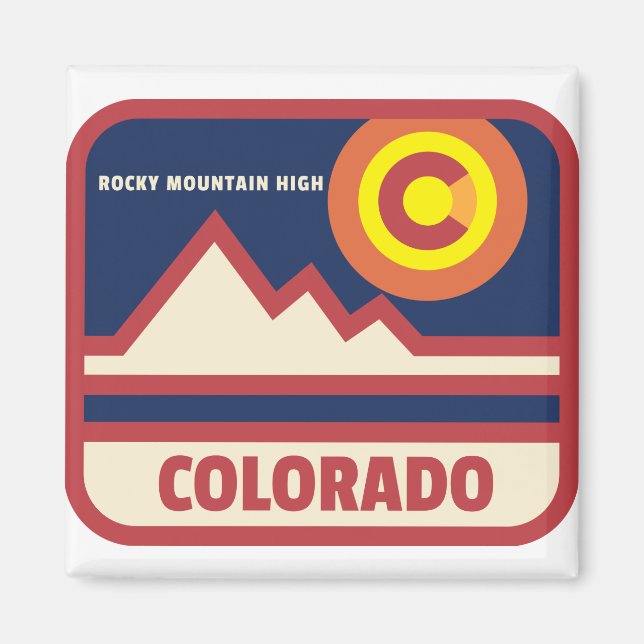 Colorado Rocky mountains Magnet (Framsidan)