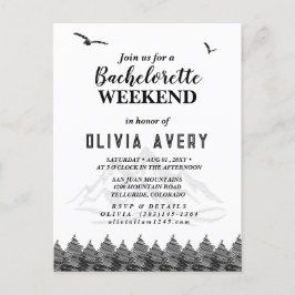 Colorado Rocky mountains minimalist Bachelorette Vykort