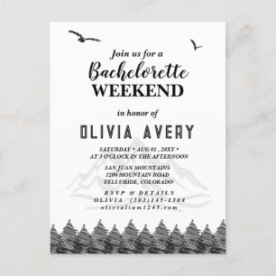 Colorado Rocky mountains minimalist Bachelorette Vykort