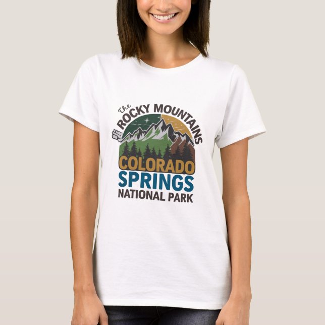 Colorado Rocky mountains nationalpark T Shirt (Framsida)