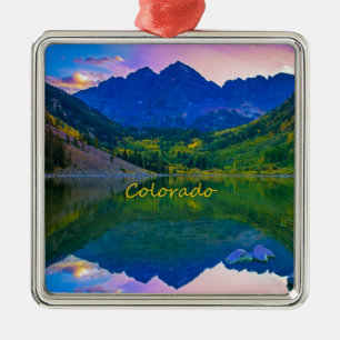 Colorado Rocky mountains och Sjö Julgransprydnad Metall