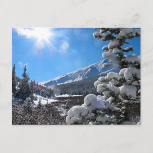 Colorado Rocky mountains på Winter Vykort