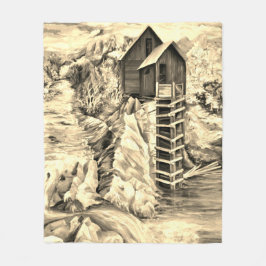 Colorado Rocky mountains River Crystal Mill Fleecefilt