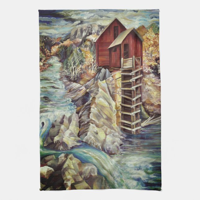 Colorado Rocky mountains River Crystal Mill Kökshandduk (Vertikal)