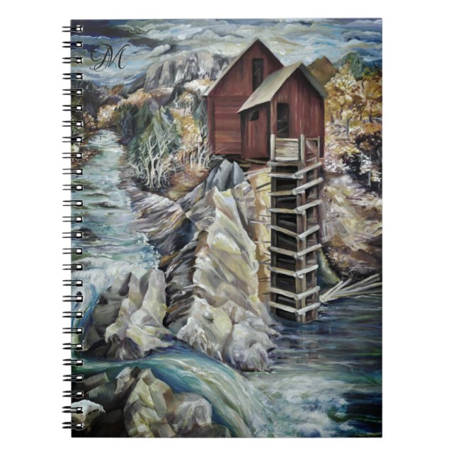 Colorado Rocky mountains River Monogram Anteckningsbok (Framsidan)