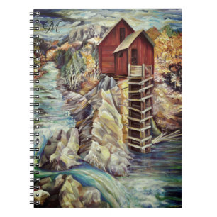 Colorado Rocky mountains River Monogram Anteckningsbok