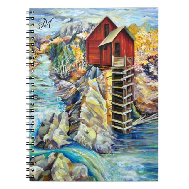 Colorado Rocky mountains River Monogram Anteckningsbok (Framsidan)