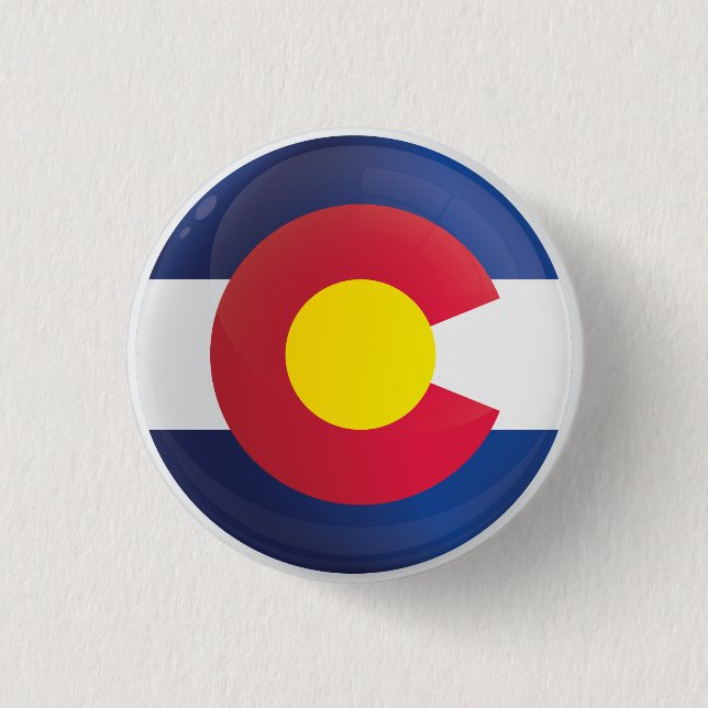 Colorado Round Icon Flagga Knapp (Framsida)