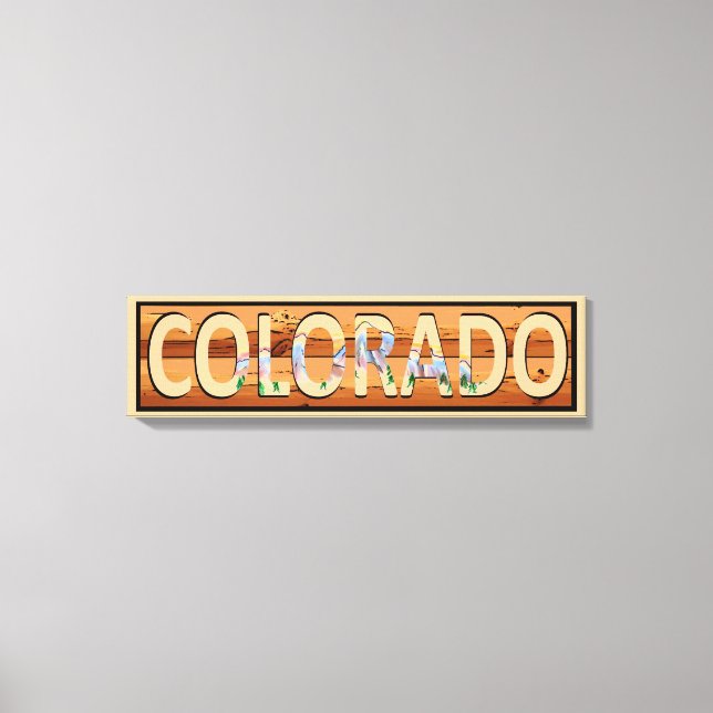 Colorado rustic bergscen canvas art (Framsida)