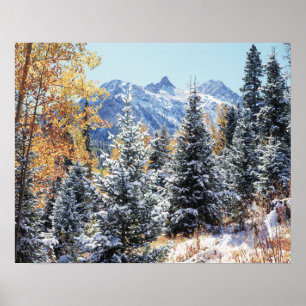 Colorado, San Juan Mountains, första snö Poster