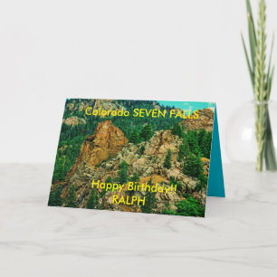 Colorado Seven Falls-födelsedagskort Kort