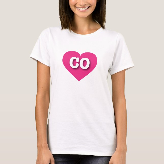 Colorado Shock rosa Heart - I Kärlek CO T-shirt (Framsida)