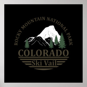 Colorado ski in vail poster
