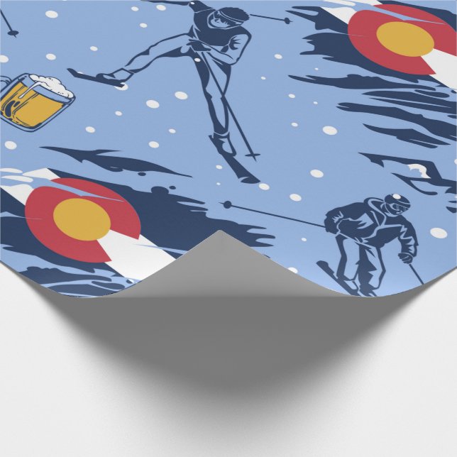 Colorado Ski & Snowboard Wrapping Papper Presentpapper (Hörn)