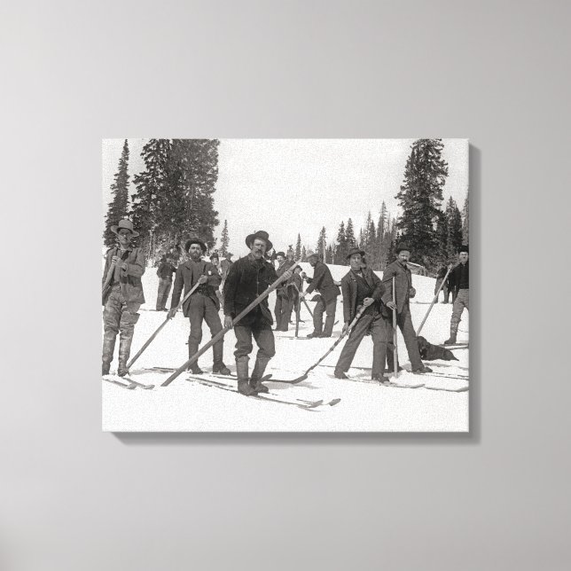 Colorado skidåkare, 1910 canvastryck (Framsida)