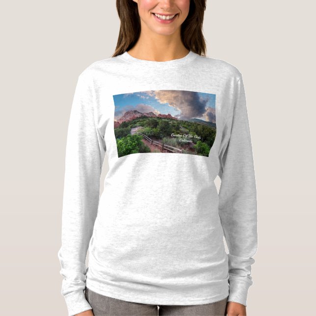 Colorado Sleeping Giant Sunrise Långärmad Tshirt T Shirt (Framsida)