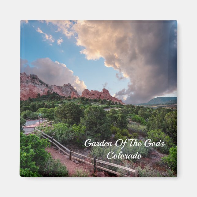 Colorado Sleeping Giant Sunrise Square Magnet (Framsidan)