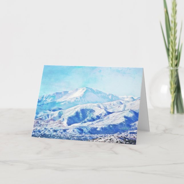 Colorado Snöberg Blank Notkort Kort (Framsida)