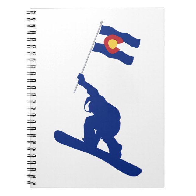 Colorado Snowboard Flagga Anteckningsbok (Framsidan)