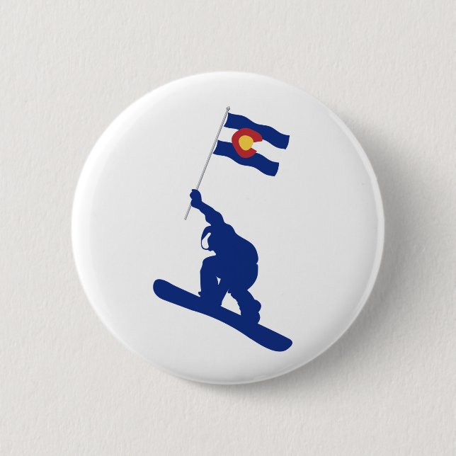 Colorado Snowboard Flagga Knapp (Framsida)