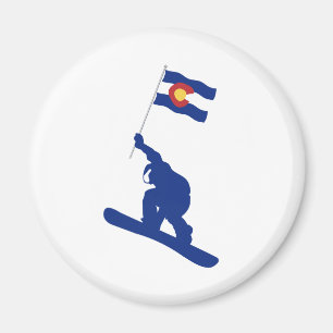 Colorado Snowboard Flagga Magnet