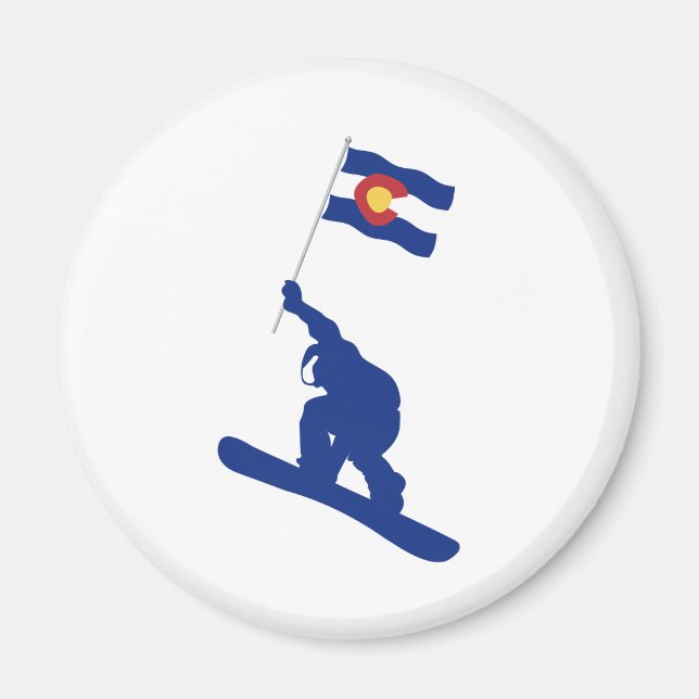 Colorado Snowboard Flagga Magnet (Framsidan)