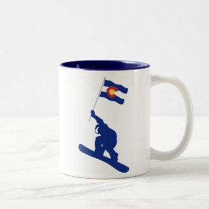 Colorado Snowboard Flagga Två-Tonad Mugg