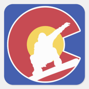 Colorado Snowboard Fyrkantigt Klistermärke