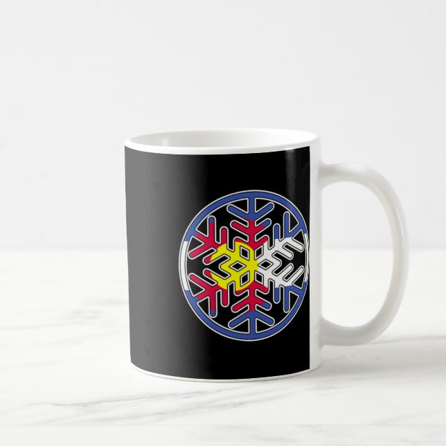 Colorado Snowboarding Rocky mountains Snowflake Sk Kaffemugg (Höger)