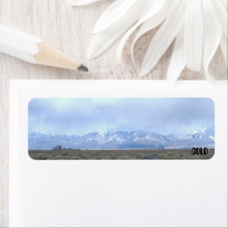 Colorado Snowy Mountain Returetiketters Returadress Etikett