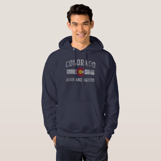 Colorado som är född och lyfts hoodie (Hel framsida)