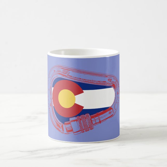 Colorado som klättrar Carabiner Kaffemugg (Center)