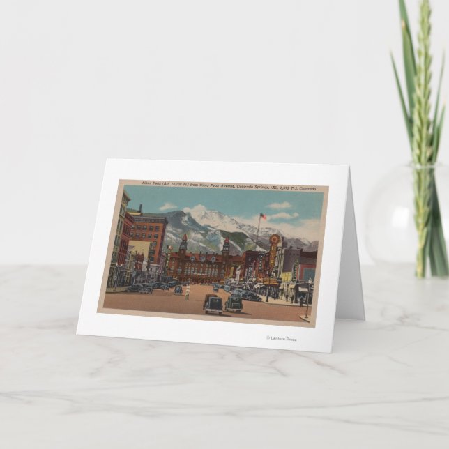 Colorado Springs CO Kort (Framsida)