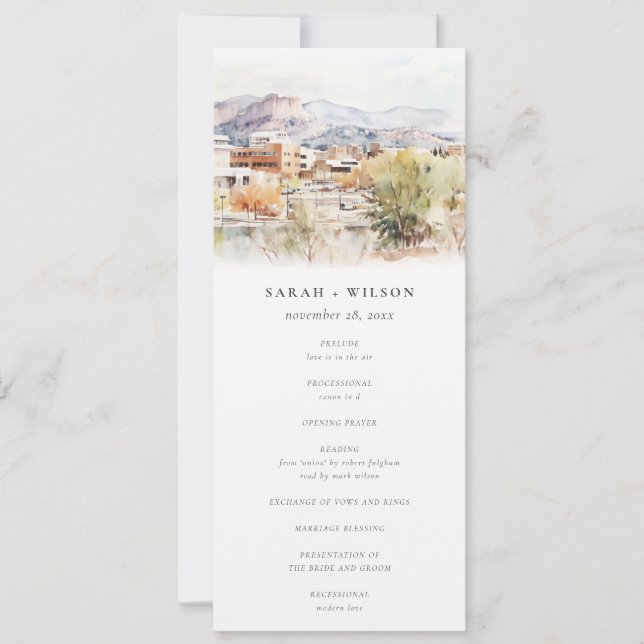 Colorado Springs, Colorado Wedding Program (Framsida)