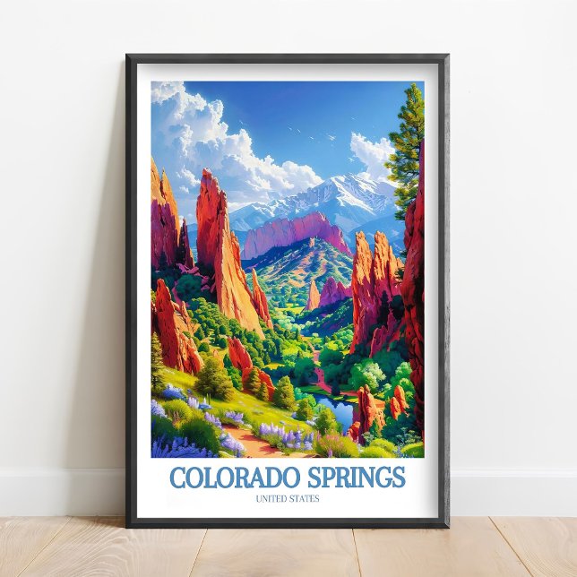 Colorado Springs konst - Pikes Peak tryck - trädgå (Skapare uppladdad)