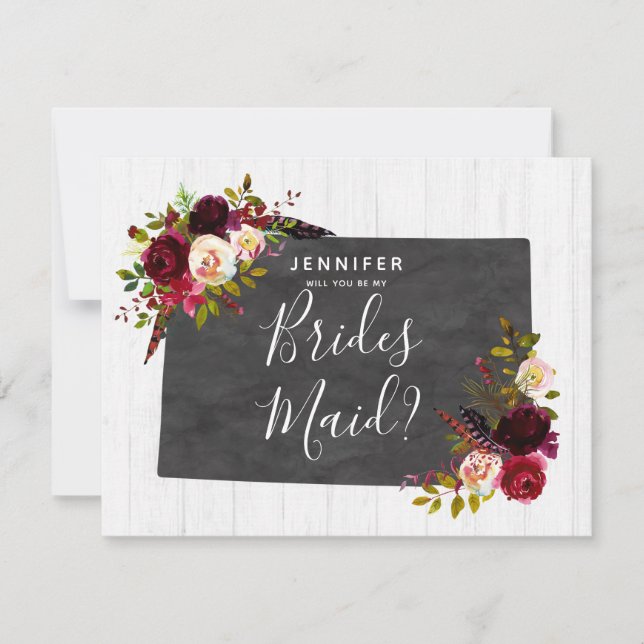 Colorado State-Blommigten blir min Bridesmaid Inbjudningar (Framsida)