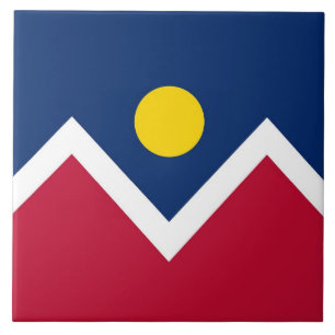 Colorado State, Denver City Flagga Tile Kakelplatta