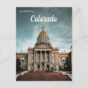 Colorado State Huvudstad Bygger Denver Colorado Vykort